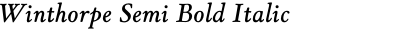 Winthorpe Semi Bold Italic